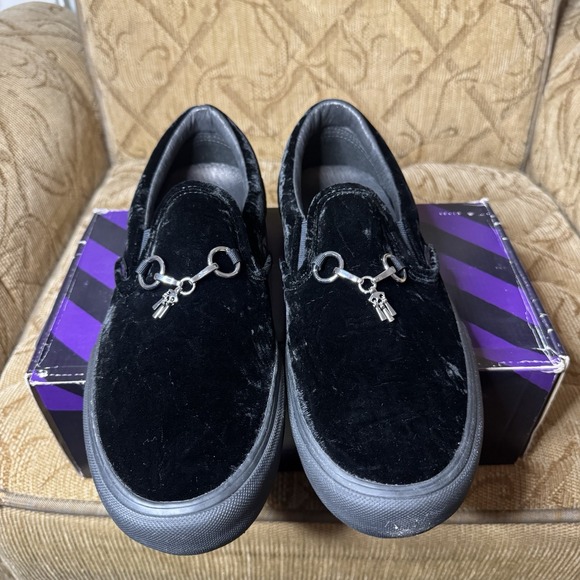 Vans Other - Vans x Needles Classic Slip-On V Black Velvet Bit Loafer Men's 12 New